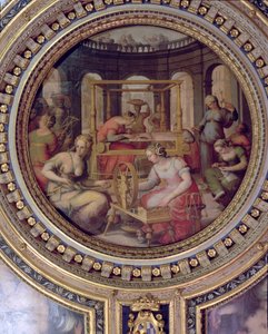 Penelope at her loom by Jan van der Straet